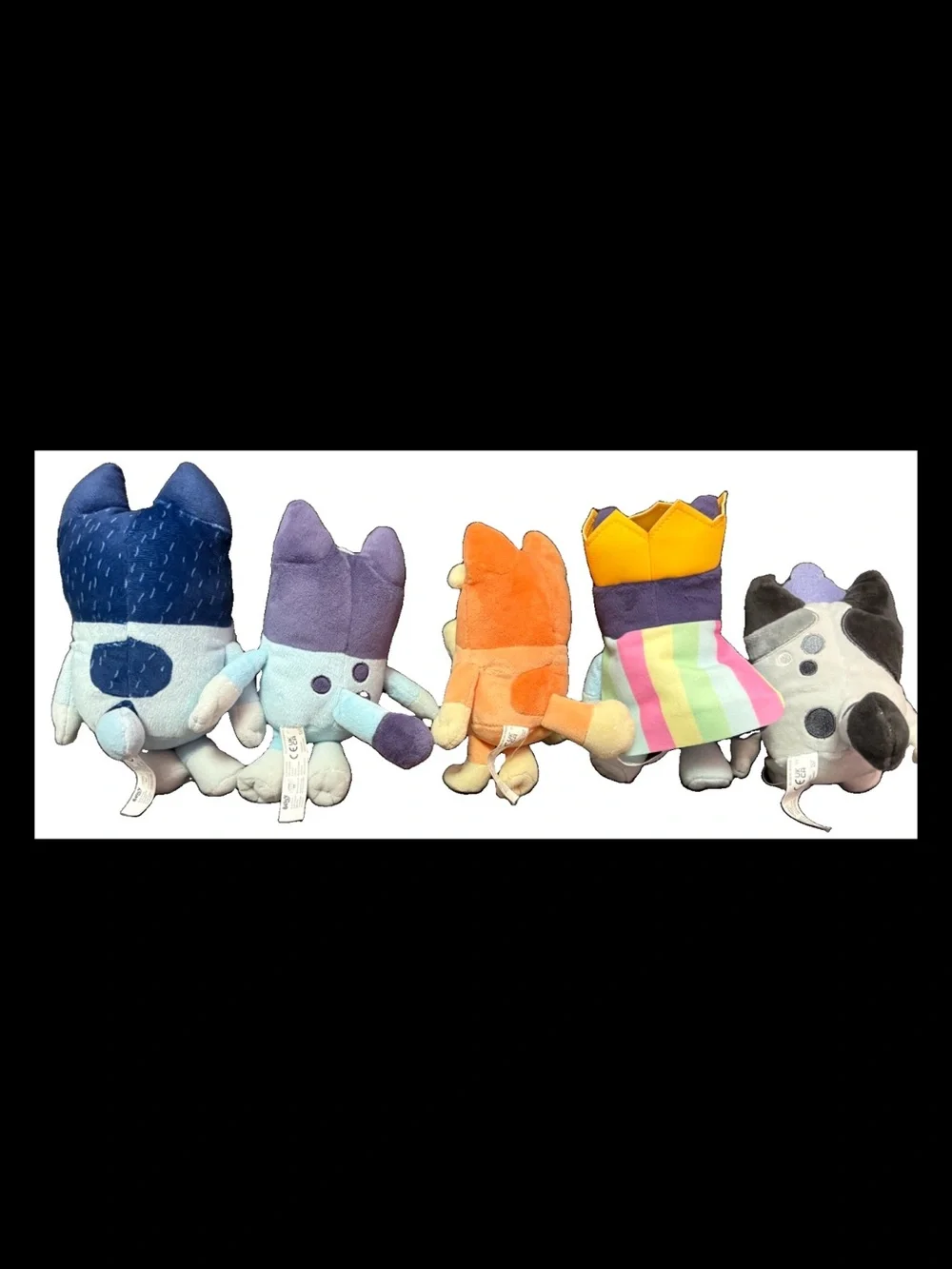 Bluey Characters Plush Lot of 5. Bandit, Bluey, Bingo, Muffin, & princess!